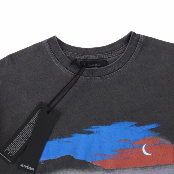 Represent 23ss Night Scene Washed Print Short Sleeve - Picture 3 of 9